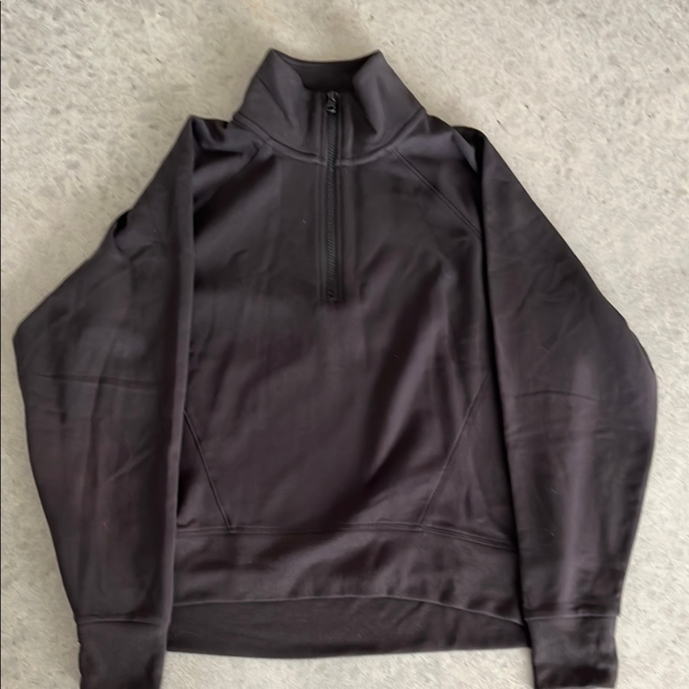 Woman’s   Black Half-Zip Sweatshirt